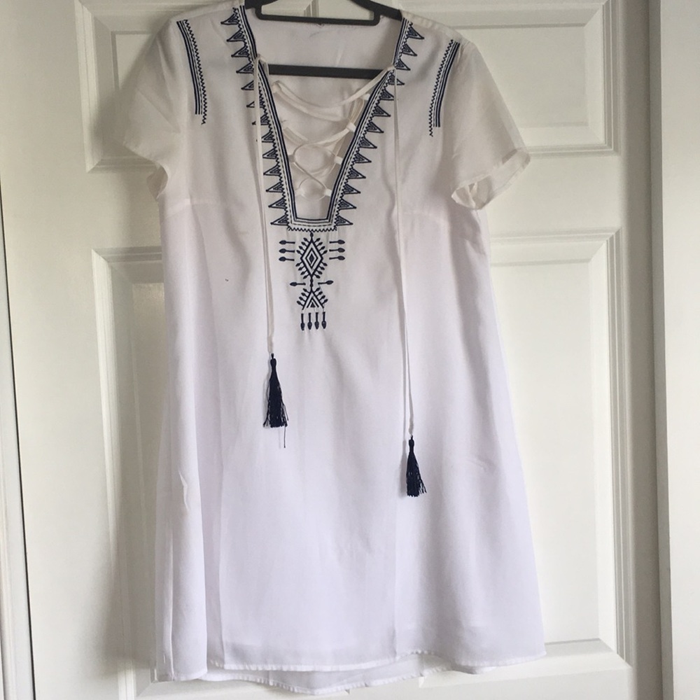 Boho White Dress